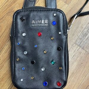 Aimee Kestenberg Black Studded Crossbody Bag